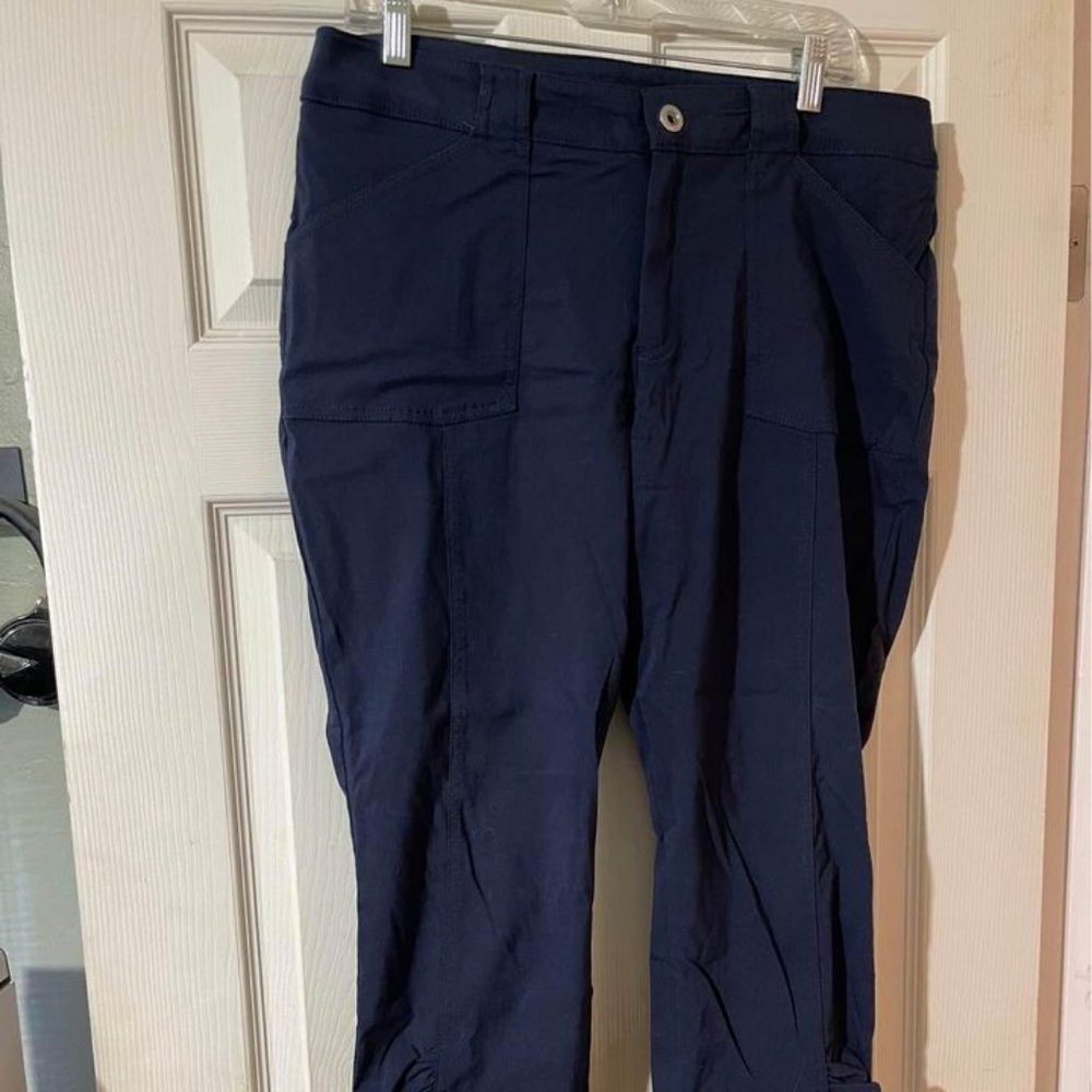 INC International Concepts Pants Women's Straight Leg Navy | Size 14